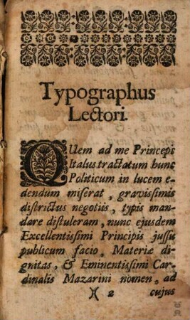 Breviarium Politicorum, Seu Arcana Politica Card. Iul. Mazarini : Multis locis Auctius