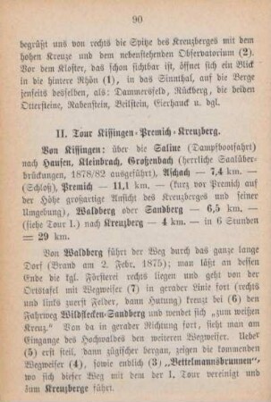 II. Tour Kissingen-Premich-Kreuzberg