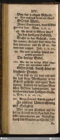 XIV. Von der heiligen Schrift