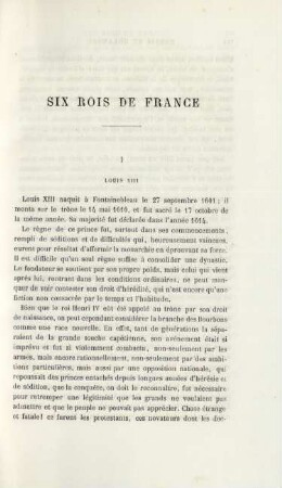 Six rois de France