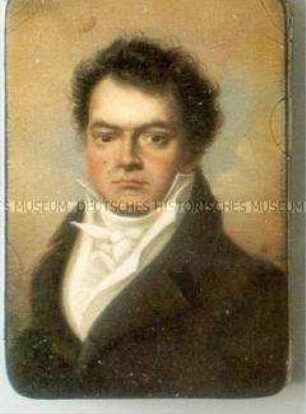 Lackdose mit dem Bildnis Ludwig van Beethovens (1770-1827)
