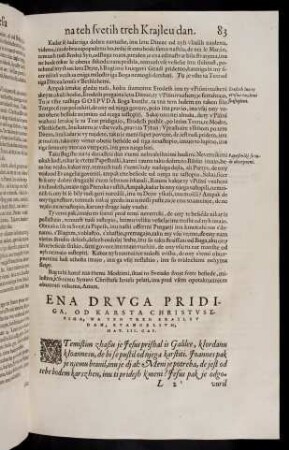 83-89, Ena druga pridiga, od karsta Christuseviga, na teh treh krailev dan, evangelium, Mat. III. cap.