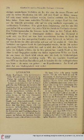 Literatur / [Notizen] / Kunstmarkt