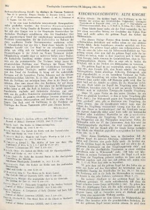 761 [Rezension] Schnackenburg, Rudolf, La théologie du nouveau testament