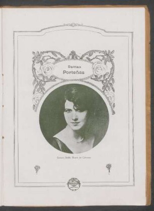 Damas porteñas : [Fotografía de] Señora Stella Morra de Cárcano
