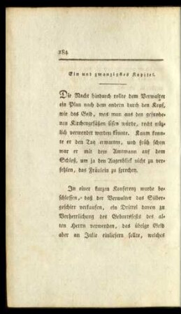 Ein und zwanzigstes Kapitel. - Dreyßigstes Kapitel.