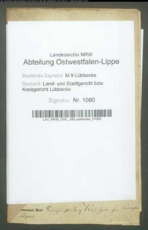 Erblasser: Quade, Johann Friedrich; Erblasser: Quade, Anne Sophie Charlotte, geb. Vinke: