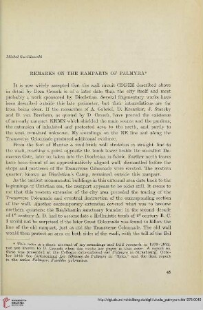 6/7: Remarks on the ramparts of Palmyra