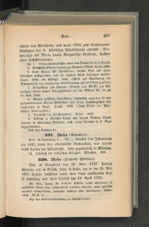 238. Behr (Friedrich Christian).