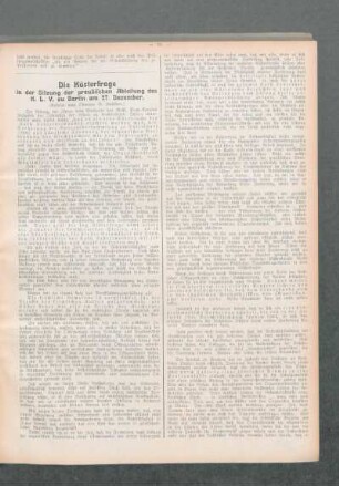 ¬Die¬ Küsterfrage in der Sitzung der preußische Abteilung des K. L. V. zu Berlin am 27. Dezember