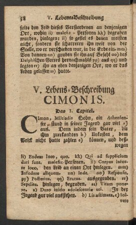 V. Lebens-Beschreibung Cimonis