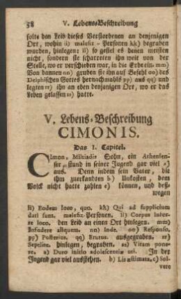 V. Lebens-Beschreibung Cimonis