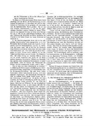 Naturwissenschaft und Mathematik in unserem Bildungswesen : (Schluß)