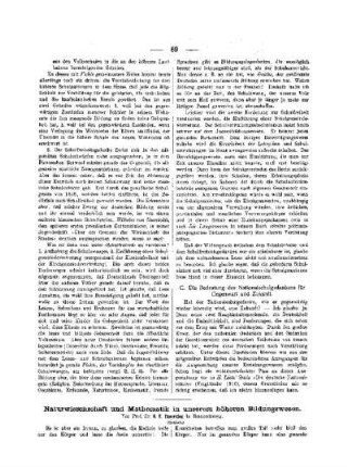 Naturwissenschaft und Mathematik in unserem Bildungswesen : (Schluß)