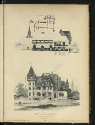 Wirtschaftsgebäude. Osterferienkonkurrenz 1898. L. Schultze