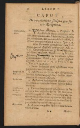 Caput 4. De revelatione scripta seu sacra Scriptura.