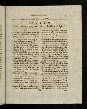 385-405, Index Rerum