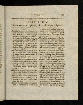 385-405, Index Rerum