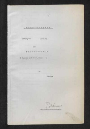 1929/30: Jahresbericht ... - 1929/30