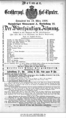 Der Widerspänstigen Zähmung