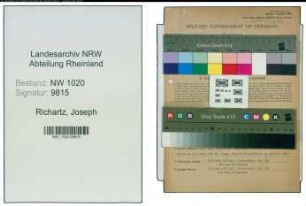 Entnazifizierung Joseph Richartz , geb. 04.12.1892 (Fabrikant)