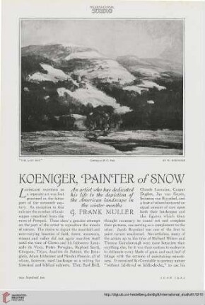 81.1925 = Nr. 337: Koeniger, painter of snow