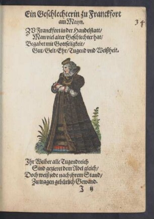 Ein Geschlechterin zu Franckfort am Mayn.