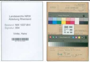 Entnazifizierung Hans Vinke , geb. 14.03.1914 (Schuhhaendler)