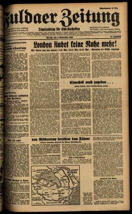 Ausgabe vom Montag, den 02. September 1940.