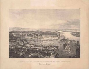 Ansicht von Dresden aus der Vogelperspektive in Richtung Nordwesten mit Blick auf den Packhof und das Ostragehege