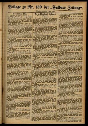 Zweite Ausgabe vom Freitag, den 15. Juli 1892.