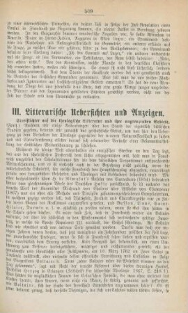 509-514 Litterarische Uebersichten und Anzeigen