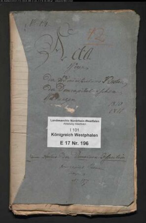 Verwaltungskosten der domkapitularischen Holzungen