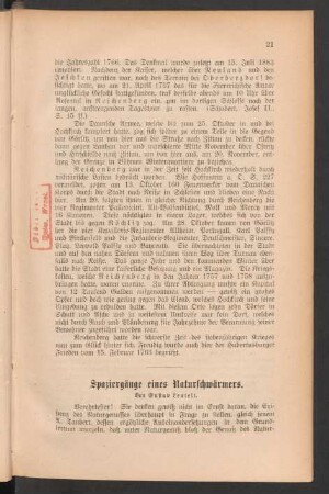 Spaziergänge eines Naturschwärmers