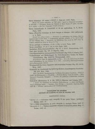 Pubblicazioni non periodiche pervenute all' Accademia nel mese di settembre 1887.