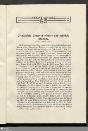 Realistische Unterrichtsfächer und religiöse Bildung