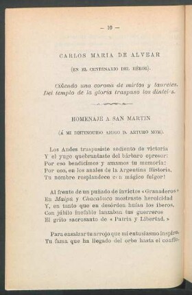 Carlos María de Alvear : [En el centenario del héroe]
