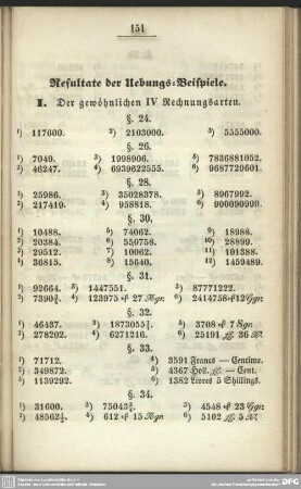Die Resultate der Uebungs-Beispiele
