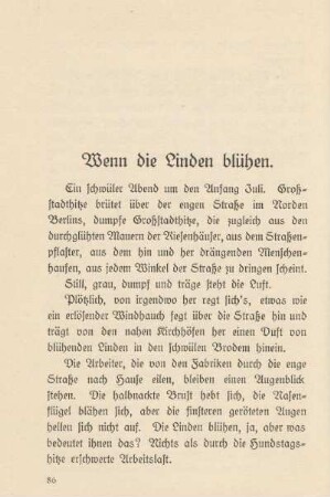 Wenn die Linden blühen