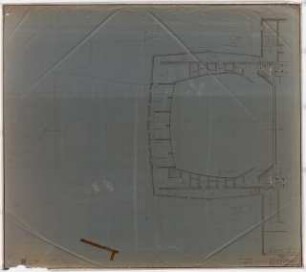 Stadttheater, Krefeld: Vorderhaus: Grundriss 2. Obergeschoss 1:50