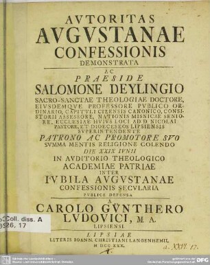 Autoritas Augustanae Confessionis Demonstrata