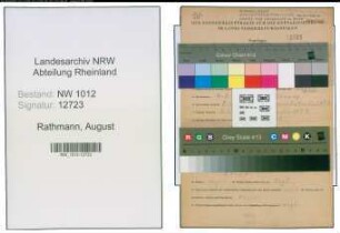 Entnazifizierung August Rathmann , geb. 04.08.1900 ()