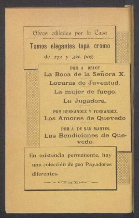Obras editadas por la casa