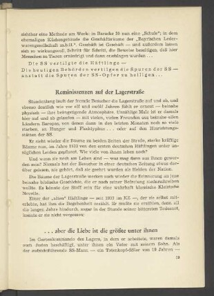 Reminiszenzen auf der Lagerstraße