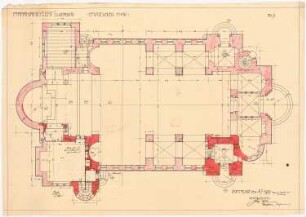 Dekanatskirche, Clerf (Clervaux): Erdgschossgrundriss 1:50