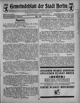 1926,30: Nr. 30, 25. Juli 1926