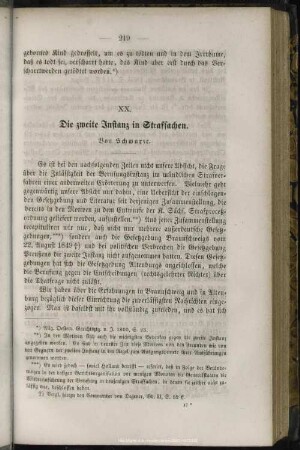 XX. Die zweite Instanz in Strafsachen