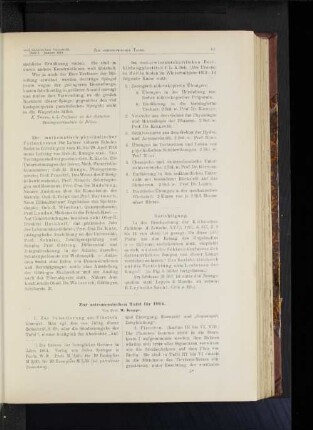 Zur astronomischen Tafel für 1914.