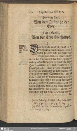 Der dritte Theil. Von dem Zustande der Erde