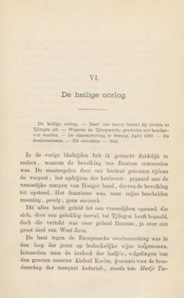 VI. De heilige oorlog